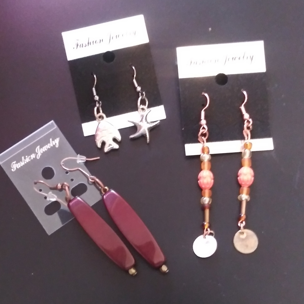 3 Pair of Boho Earrings